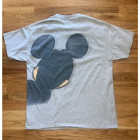 Mickey Mouse Retro T-Shirt Big Print Double-Sided Hanes Size L Walt Disney World - Picture 8 of 8